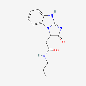 molecular formula C14H16N4O2 B7952323 2-(2-oxo-1,4-dihydroimidazo[1,2-a]benzimidazol-1-yl)-N-propylacetamide 