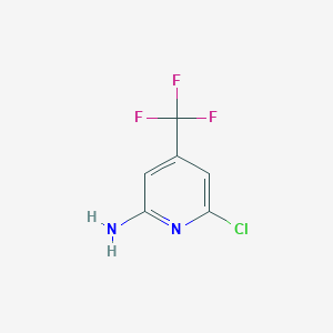 molecular formula C6H4ClF3N2 B079525 6-Chloro-4-(trifluoromethyl)pyridin-2-amine CAS No. 34486-23-2