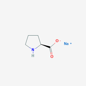 molecular formula C5H8NNaO2 B7952607 sodium;(2S)-pyrrolidine-2-carboxylate 