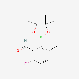 6-Fluoro-3-methyl-2-(tetramethyl-1,3,2-dioxaborolan-2-yl)benzaldehyde