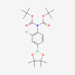 tert-Butyl N-[(tert-butoxy)carbonyl]-N-[2-chloro-4-(tetramethyl-1,3,2-dioxaborolan-2-yl)phenyl]carbamate