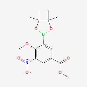 Methyl 4-methoxy-3-nitro-5-(tetramethyl-1,3,2-dioxaborolan-2-yl)benzoate