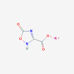 molecular formula C3HKN2O4 B7953416 potassium;5-oxo-2H-1,2,4-oxadiazole-3-carboxylate 