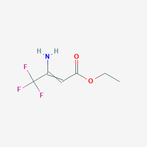 molecular formula C6H8F3NO2 B7953434 Ethyl 3-amino-4,4,4-trifluorocrotonate 