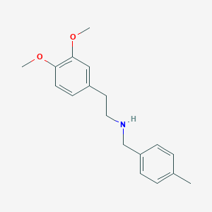 molecular formula C18H23NO2 B079537 2-(3,4-dimethoxyphenyl)-N-(4-methylbenzyl)ethanamine CAS No. 418789-66-9