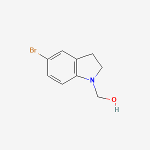 molecular formula C9H10BrNO B7954576 (5-bromo-2,3-dihydro-1H-indol-1-yl)methanol 