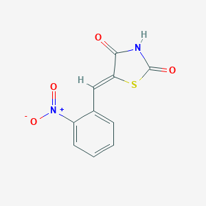 molecular formula C10H6N2O4S B079549 5-[(2-Nitrophenyl)methylidene]-1,3-thiazolidine-2,4-dione CAS No. 36140-65-5