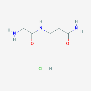 molecular formula C5H12ClN3O2 B7955519 H-Gly-beta-ala-NH2 hcl 