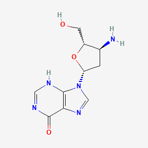 molecular formula C10H13N5O3 B7955528 9-[(2R,4S,5S)-4-amino-5-(hydroxymethyl)oxolan-2-yl]-3H-purin-6-one 
