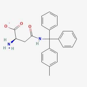 molecular formula C24H24N2O3 B7955579 (2R)-2-azaniumyl-4-[[(4-methylphenyl)-diphenylmethyl]amino]-4-oxobutanoate 