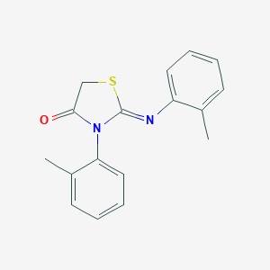 molecular formula C17H16N2OS B079558 (2Z)-3-(2-methylphenyl)-2-[(2-methylphenyl)imino]-1,3-thiazolidin-4-one CAS No. 16240-00-9