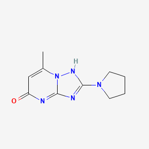 molecular formula C10H13N5O B7955848 7-methyl-2-pyrrolidin-1-yl-1H-[1,2,4]triazolo[1,5-a]pyrimidin-5-one 