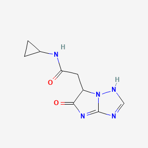 molecular formula C9H11N5O2 B7955878 N-cyclopropyl-2-(5-oxo-1,6-dihydroimidazo[1,2-b][1,2,4]triazol-6-yl)acetamide 