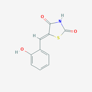 molecular formula C10H7NO3S B079560 5-[(2-Hydroxyphenyl)methylidene]-1,3-thiazolidine-2,4-dione CAS No. 6325-94-6