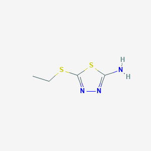 molecular formula C4H7N3S2 B079566 1,3,4-Thiadiazol-2-amine, 5-(ethylthio)- CAS No. 25660-70-2