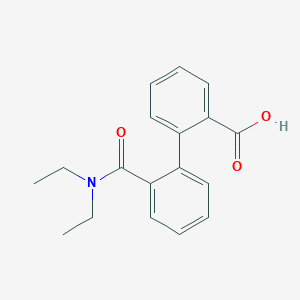 molecular formula C18H19NO3 B079567 2-[2-(Diethylcarbamoyl)phenyl]benzoic acid CAS No. 6955-22-2