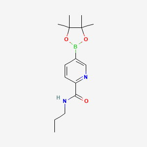 molecular formula C15H23BN2O3 B7956903 N-Propyl-5-(tetramethyl-1,3,2-dioxaborolan-2-yl)pyridine-2-carboxamide 