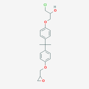 molecular formula C21H25ClO4 B079577 Bisphenol A (3-chloro-2-hydroxypropyl)glycidyl ether CAS No. 13836-48-1