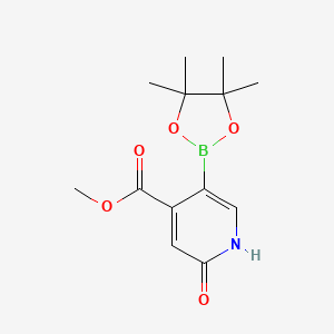 molecular formula C13H18BNO5 B7957786 Methyl 2-hydroxy-5-(tetramethyl-1,3,2-dioxaborolan-2-yl)pyridine-4-carboxylate 