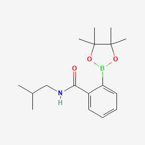 molecular formula C17H26BNO3 B7958203 N-(2-Methylpropyl)-2-(tetramethyl-1,3,2-dioxaborolan-2-yl)benzamide 