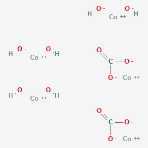 molecular formula 2CCoO3.3CoH2O2 B079587 Cobalt carbonate hydroxide (Co5(CO3)2(OH)6) CAS No. 12602-23-2