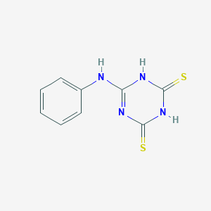 molecular formula C9H8N4S2 B079591 6-(Phenylamino)-1,3,5-triazine-2,4-dithiol CAS No. 13733-91-0