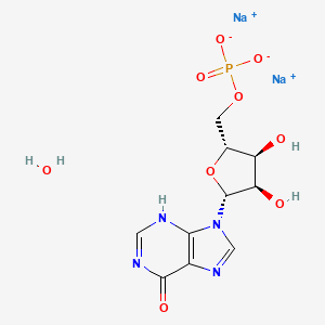 molecular formula C10H13N4Na2O9P B7959216 disodium;[(2R,3S,4R,5R)-3,4-dihydroxy-5-(6-oxo-3H-purin-9-yl)oxolan-2-yl]methyl phosphate;hydrate 