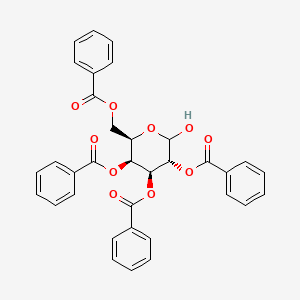 molecular formula C34H28O10 B7959224 2,3,4,6-Tetra-O-benzoyl-D-galactopyranose 