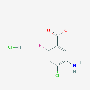 molecular formula C8H8Cl2FNO2 B7959424 Methyl 5-amino-4-chloro-2-fluorobenzoate hydrochloride CAS No. 1820740-71-3
