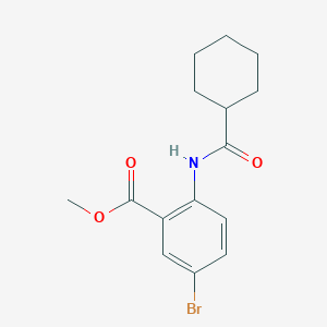 molecular formula C15H18BrNO3 B7959426 Methyl 5-bromo-2-cyclohexaneamidobenzoate 