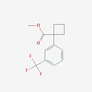 molecular formula C13H13F3O2 B7959430 Methyl 1-[3-(trifluoromethyl)phenyl]cyclobutane-1-carboxylate 