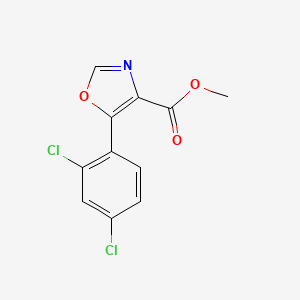 molecular formula C11H7Cl2NO3 B7959434 Methyl 5-(2,4-dichlorophenyl)-1,3-oxazole-4-carboxylate CAS No. 89204-94-4