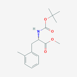 molecular formula C16H23NO4 B7959453 methyl (2S)-2-{[(tert-butoxy)carbonyl]amino}-3-(2-methylphenyl)propanoate 