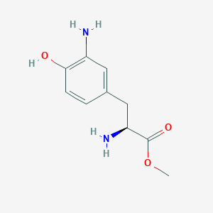 molecular formula C10H14N2O3 B7959470 Methyl (2S)-2-amino-3-(3-amino-4-hydroxyphenyl)propanoate 