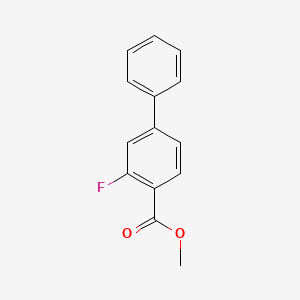molecular formula C14H11FO2 B7959565 Methyl 2-fluoro-4-phenylbenzoate 