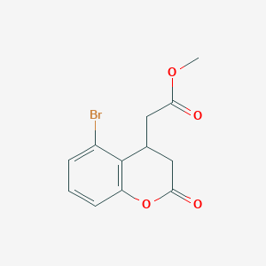 Methyl 2-(5-bromo-2-oxo-3,4-dihydro-1-benzopyran-4-YL)acetate