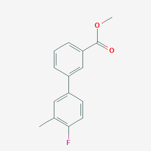molecular formula C15H13FO2 B7959753 Methyl 3-(4-fluoro-3-methylphenyl)benzoate 