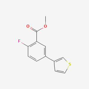 molecular formula C12H9FO2S B7959813 Methyl 2-fluoro-5-(thiophen-3-YL)benzoate CAS No. 1820674-19-8