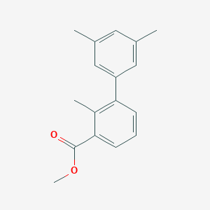 molecular formula C17H18O2 B7959861 Methyl 3-(3,5-dimethylphenyl)-2-methylbenzoate 