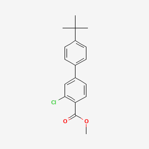 molecular formula C18H19ClO2 B7959872 Methyl 4-(4-tert-butylphenyl)-2-chlorobenzoate 