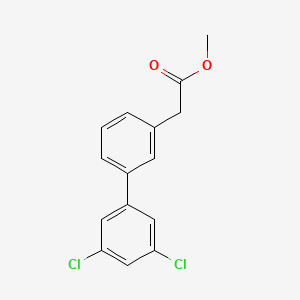 molecular formula C15H12Cl2O2 B7959957 Methyl 2-[3-(3,5-dichlorophenyl)phenyl]acetate CAS No. 1820685-84-4