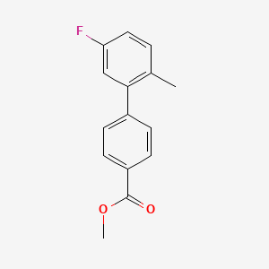 molecular formula C15H13FO2 B7959962 Methyl 4-(5-fluoro-2-methylphenyl)benzoate CAS No. 1820613-36-2