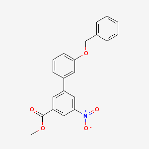 molecular formula C21H17NO5 B7959971 Methyl 3-[3-(benzyloxy)phenyl]-5-nitrobenzoate 