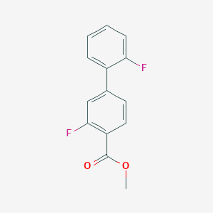 molecular formula C14H10F2O2 B7959978 Methyl 2-fluoro-4-(2-fluorophenyl)benzoate 