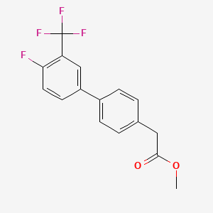 molecular formula C16H12F4O2 B7959981 Methyl 2-{4-[4-fluoro-3-(trifluoromethyl)phenyl]phenyl}acetate CAS No. 1820640-24-1