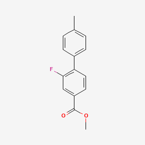 molecular formula C15H13FO2 B7959987 Methyl 3-fluoro-4-(4-methylphenyl)benzoate 