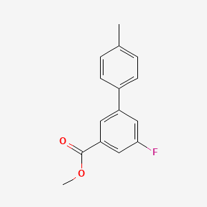 molecular formula C15H13FO2 B7959990 Methyl 3-fluoro-5-(4-methylphenyl)benzoate CAS No. 1820675-19-1