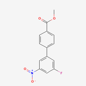 molecular formula C14H10FNO4 B7960022 Methyl 4-(3-fluoro-5-nitrophenyl)benzoate 