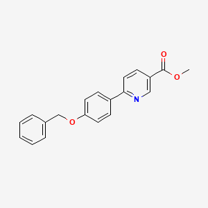 molecular formula C20H17NO3 B7960037 Methyl 6-[4-(benzyloxy)phenyl]pyridine-3-carboxylate 