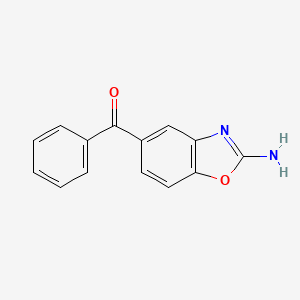 molecular formula C14H10N2O2 B7960113 5-Benzoyl-1,3-benzoxazol-2-amine 